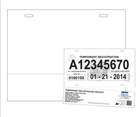 Регистарска Табличка Подготвена За печатење, 6 х 11, 1-НАГОРЕ на 8-1/2 х 11 Бела Синтетичка Хартија Од 8 Мил - 25 Листови
