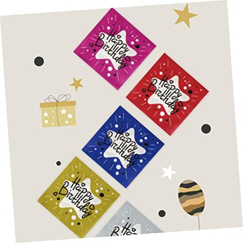 Abaodam 20 пакувања хартија печатена забава за роденденски салфетки коктел среќно ткиво Декоративни деца за украси материјали за возрасни