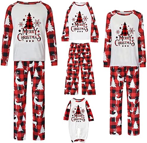 Семејни божиќни пижами што одговараат на комплети Божиќни совпаѓање на Божиќ за возрасни за време