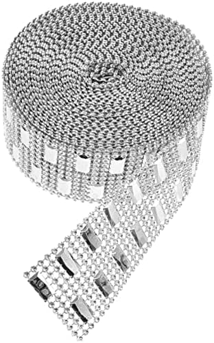 Коеали 1 ролна DIY rhinestones лента чиста кристална мониста дијамантски газдички нишки искра мрежа завиткана ролна декорација
