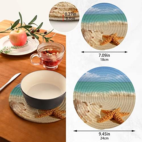 Стралачи на садови за плажа со плоча од кујни за топли јадења 2 парчиња отпорни на топлина густи ситници памучни конец ткаат