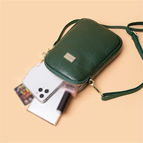 Jfgjl кожна торба за мобилни телефони, женски вертикален врвен слој, мода мода мини месинџер торба мала торба за мобилен телефон