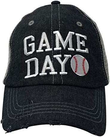 Денот на играта на женските кокоми душа | Ден на игра Бејзбол капа | Ден на игра Бејзбол капа | Бејзбол мама капа | Бејзбол игра ден капа 210