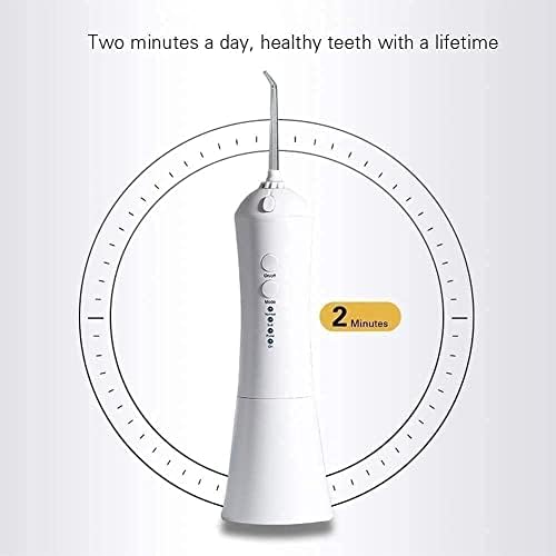 Чистач на заби Jyybn Електрична преносна вода Flosser, USB за полнење на водоотпорни заби за дома, со 3 режими, 360 ° ротирачка млазница, резервоар за отстранлив вода од 230 ml, п?