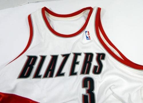 2006-07 Портланд Траил Блејзерс ereереми Ричардсон 3 Игра издадена Бела Jerseyерси 6 - користена игра во НБА
