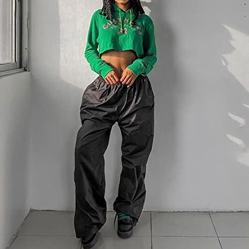 Wocachi 2022 женски баги карго панталони улична облека хип хоп џогери џемпери со џемпери, кои влегуваат во секојдневна лабава широка панталони