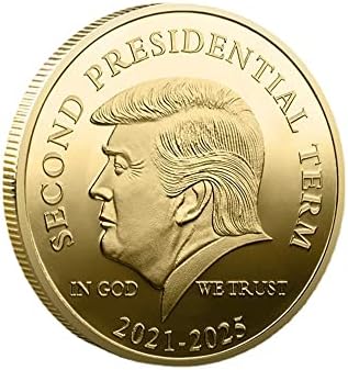 2021-2025 Трамп Двобојна Комеморативна Златна Монета Предизвик Медал За Монети Американскиот Претседател ТРАМП Значка Сребрени Монети