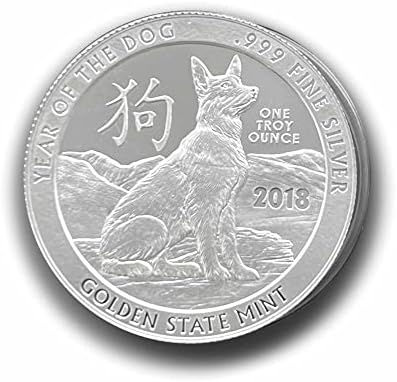 1 Мл Кинеска Календарска Година На кучето тркалезно сребро