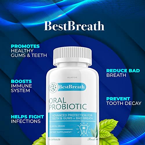Најдобри апчиња со пробиотик за дишење - Капсули за орална нане од Bestbreath за лош здив, таблети за Најдобри здив, за здравство