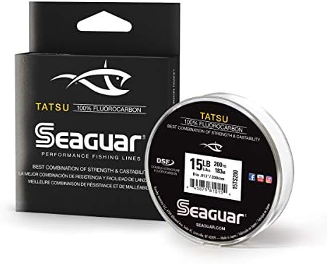 Seaguar Tatsu, силен и еластичен, премија, риболов линија за перформанси на флуорокарбона, практично невидлива