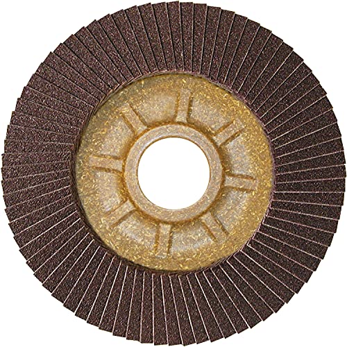CS Unitec 93828 Plantex Tiger Ashark Flap Disc за мелење алуминиум, керамика/corundum, дијаметар со 4-1/2 , 7/8 арбор, 80 рен