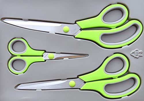 Kleiber меки допир ножици сет-3 парче зелена, 27 x 19 x 2 см