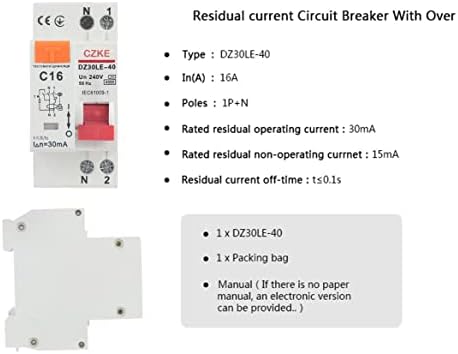Axti DZ30LE-40 230V 1P+N RCBO MCB преостаната струја на струјно коло со над и кратка струја за заштита на истекување