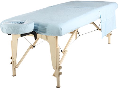 Мастер масажа Универзална масажа табела со табели со табела 3 во 1 табела за покривка, капаче за перниче за лице, лист со маса, небо сина боја