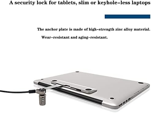 Заграда за безбедносна плоча за лаптоп Zolunu Laptop со држач за заклучување на кабел за заклучување на кабел за лапто