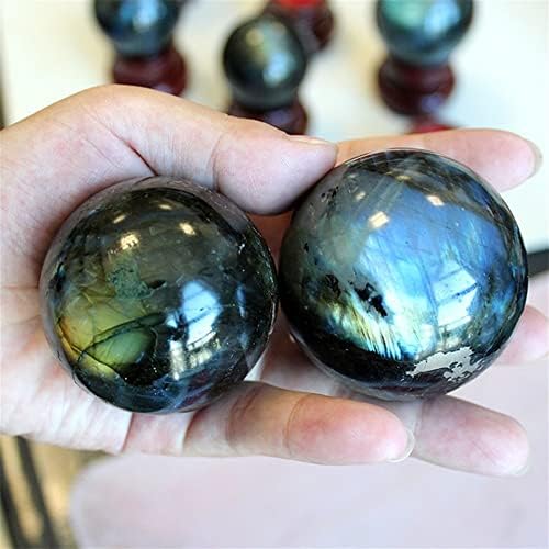 WGPHD Медитација дома природен буле лабрадорит камен кристал топка мазна полиранска месечина кристална топка 40-65мм