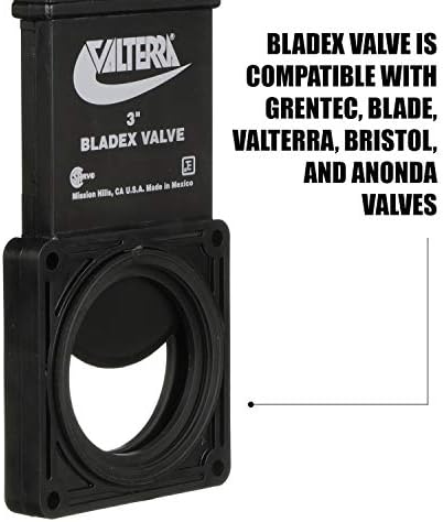 3-инчен отпаден вентил на Valterra-T1003VPM Bladex 3-инчен отпад со метална рачка, отпаден вентил без хаос за RV, кампери, приколки, црна боја