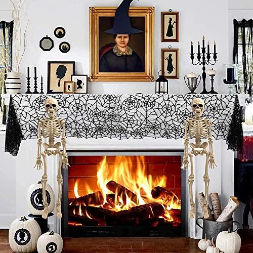 Quv Декорации за Ноќта на вештерките Скелети, череп за Ноќта на вештерките, 16 '' Целосно тело реален човечки скелет, декор за Ноќта на