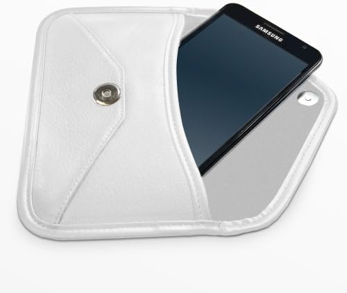 Boxwave Case Компатибилен со ZTE Nubia X - Елита кожна торбичка за месинџер, синтетички кожен покритие дизајн на пликови за