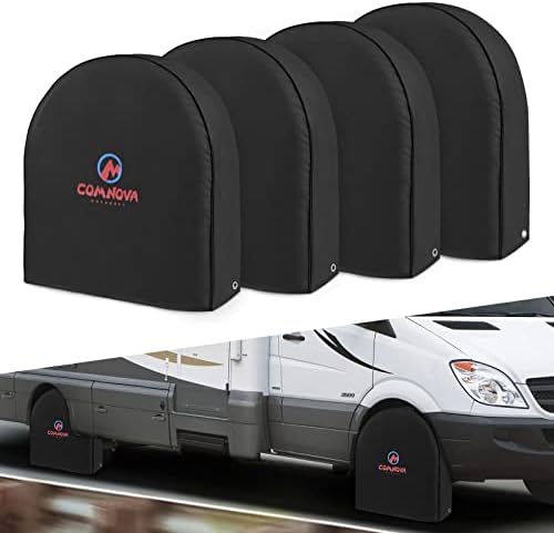 Обвивки за гуми RV 4 пакувања, заштитник на цврсти гуми за камиони, SUV, приколка за патувања, кампер, мотор, брод, комбе, водоотпорен