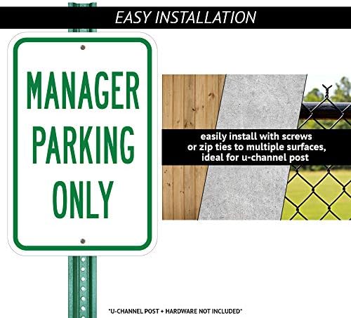 Двојазични Резервирани Паркинг Знак Посетител Паркинг Estационамиенто Пара Посети | 12 Х 18 Тешки Алуминиум Рѓа Доказ Паркинг