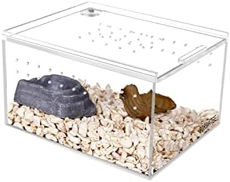 Кутија за одгледување магнетски акрилни рептили на Sorwatee, кутија за размножување на микро -живеалишта за рептили за мали живеалишта,