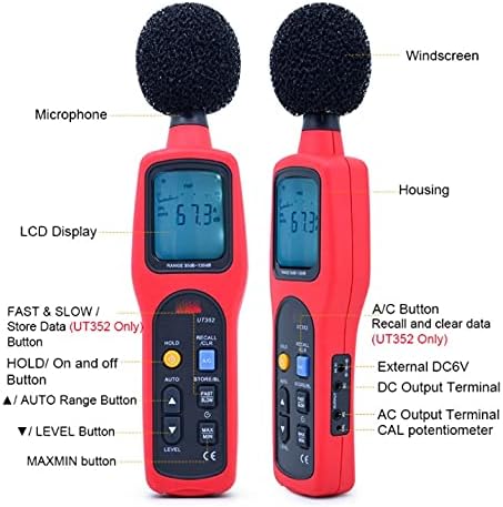 YFQHDD мерач на ниво на звук дигитален тестер за бучава 30-130dB децибела за мониторинг на фреквенција Пондерирање/стапка на примерок/најавување
