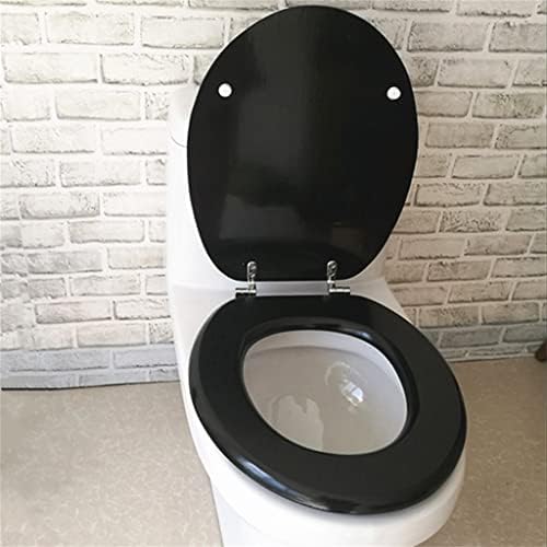 Универзални црни тоалетни седишта од типот Дубао покриваат густо цврсто дрво, бавно затворање на тоалетите водоотпорни