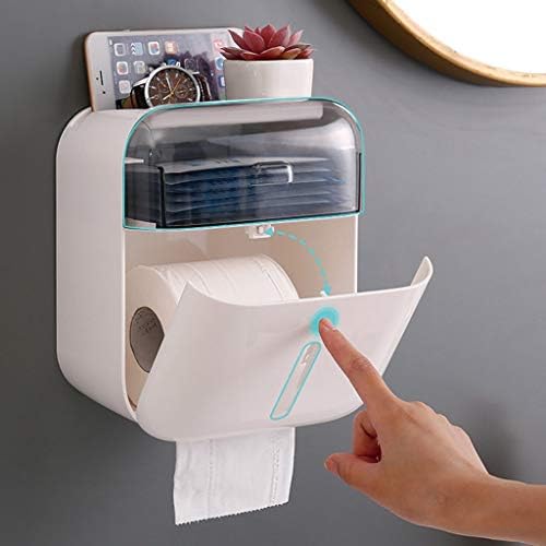 GPPZM wallид поставен пластичен ролна кутија за тоалетот за тоалетот за складирање на хартии за складирање