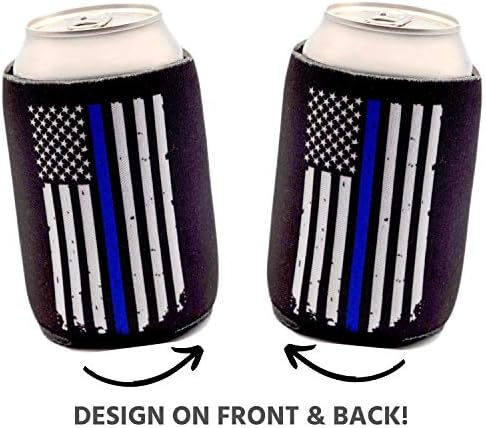 Полициски Службеник Подароци За Мажи-Тенки Сини Линија Пијалаци Може Поладна Ракави-Спроведување На Законот Сини Животи Прашање Изолирани