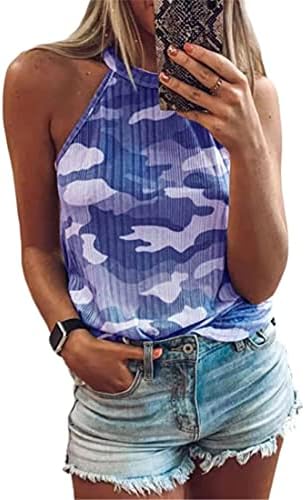 Andongnywell женски врвови без ракави летни основни маички кошули Ками резервоар врвови на плажа блузи туники