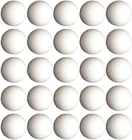 Kesyoo 25 парчиња бели топчиња од пена 7 см/3inch свадбена декорација DIY работи за моделирање занает цврсти полистирен топки
