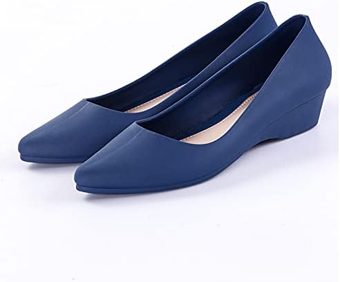 Женски чевли лето цврста боја обична желе чевли мода не-лизгање меки долниот дел од петички клинови сандали