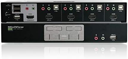 IOGEAR 4-Порта HDMI Мултимедијални Kvm Прекинувач Со Аудио, USB 2.0 Центар и HDMI KVM w/Целосен Сет На Кабли,