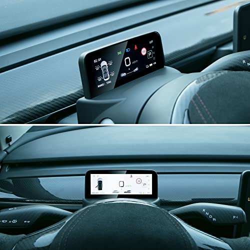 Tesla 4,6 '' Head Up Ultra Mini екран на екранот за Model 3/Y, вграден дизајн HUD Car Dashboard LCD паметен инструмент Tesla додатоци