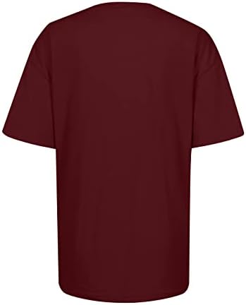 Дами есен лето Топ 2023 година Тренди Краток ракав екипаж памук Графичка смешна преголема блуза маичка за жени СМ