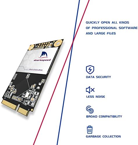MSATA SSD 128 GB Aharkspeed плус внатрешен мини SATA SSD диск 3D NAND Solid State Drive за мини компјутерски лаптопи таблети [MSATA 128GB]