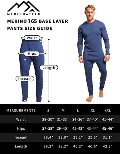 Мерино волна основна слој, дното на дното на дното, мерино волна термичка долна облека, долга светлина, средна, тешка категорија