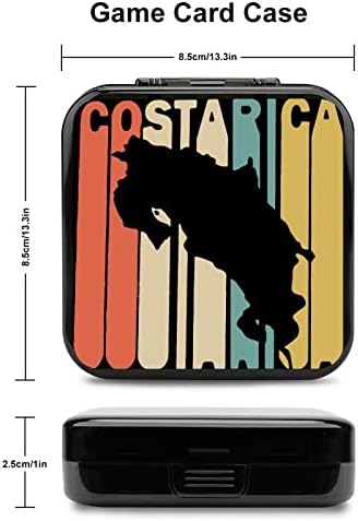 Ретро стил Costa Rica Силуета за игри со карти за куќиште за складирање на картички за складирање на картички 12 слотови за складирање заштитна