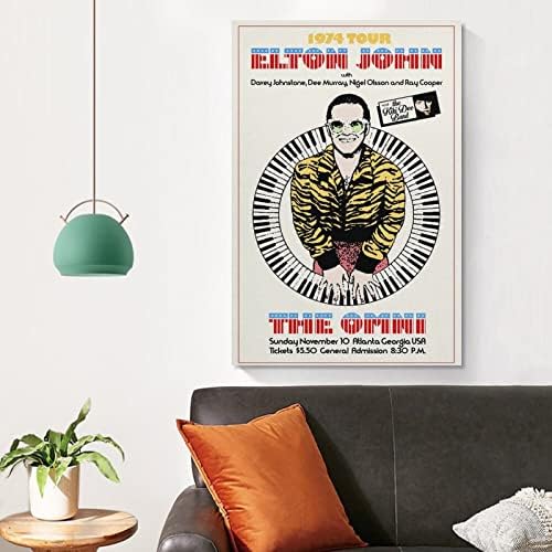 Gaobi Elton John 1974 Концерт постер постер декоративно сликарство платно платно wallидна уметност дневна соба постери во спална
