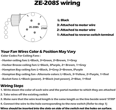 Зинг Уво ЗЕ-208с Прекинувач За Влечење Синџир, 3 Прекинувач За Контрола На Брзината Компатибилен Со Вентилатори На Таванот На Ловецот,