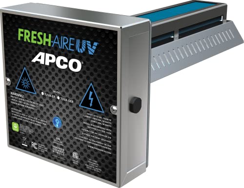 APCO Матрица На Јаглеродни Ќелии HVAC Ув Прочистувач на Воздух Со Кабел За Напојување, Вклучува 1-Годишна УВЦ Ламба TUV-APCO-ER