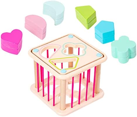 Тојвијан 1 Поставете Препознавање Форма Градежни Блокови Дрвени Играчки За Бебиња Играчки За Загатки Градежни Блокови За Деца Дрво