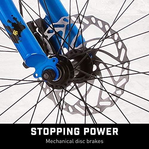 Планински велосипед со мангозни густи гуми за деца, 20-инчни тркала, сина боја