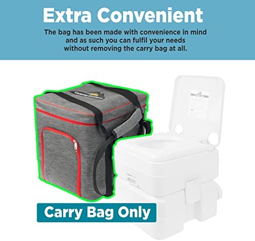 Кампување браќа на отворено преносен тоалет со носење торба за кампување Порта Поддржува 286 фунти и до 50 црвенило