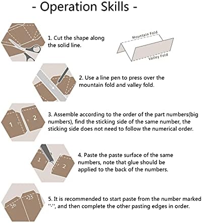 Devаволот Рачно изработена хартија скулптура 3Д wallидна декорација DIY оригами загатка креативна хартија трофеј геометриски модел на хартија