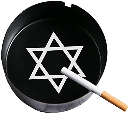 Црна Моген starвезда на Дејвид Израел Ерусалим Амјулет симболичен пепелник за бар -клуб домашен двор, мистериозен јудаизам еврејски Дејвид