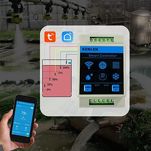 Сензор за нивото на нивото на водата на паметната домашна вода WiFi контролор за протекување на поплавување аларм за базен пумпа за проток на