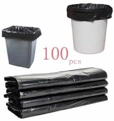 cajjyruwe 100pcs црно еднократно не протекува торби за ѓубре дома кујна честопати се користи заштеда на црни торби за ѓубре со големина