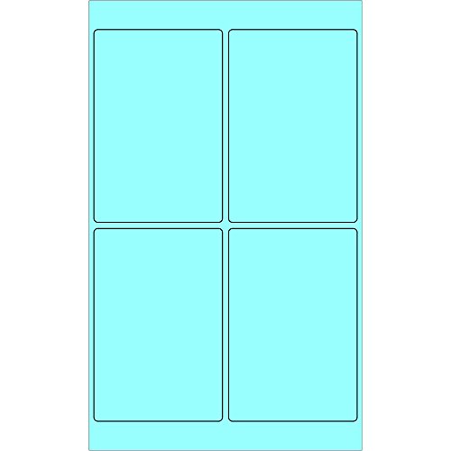 Кутија САД BLL186BE ЛОГИЧКИ ЛОГИЧКИ ЛАСЕНГ ЛАСЕР Етикети, 4 x 6, 4 ширина, висина од 6, пастелно сино